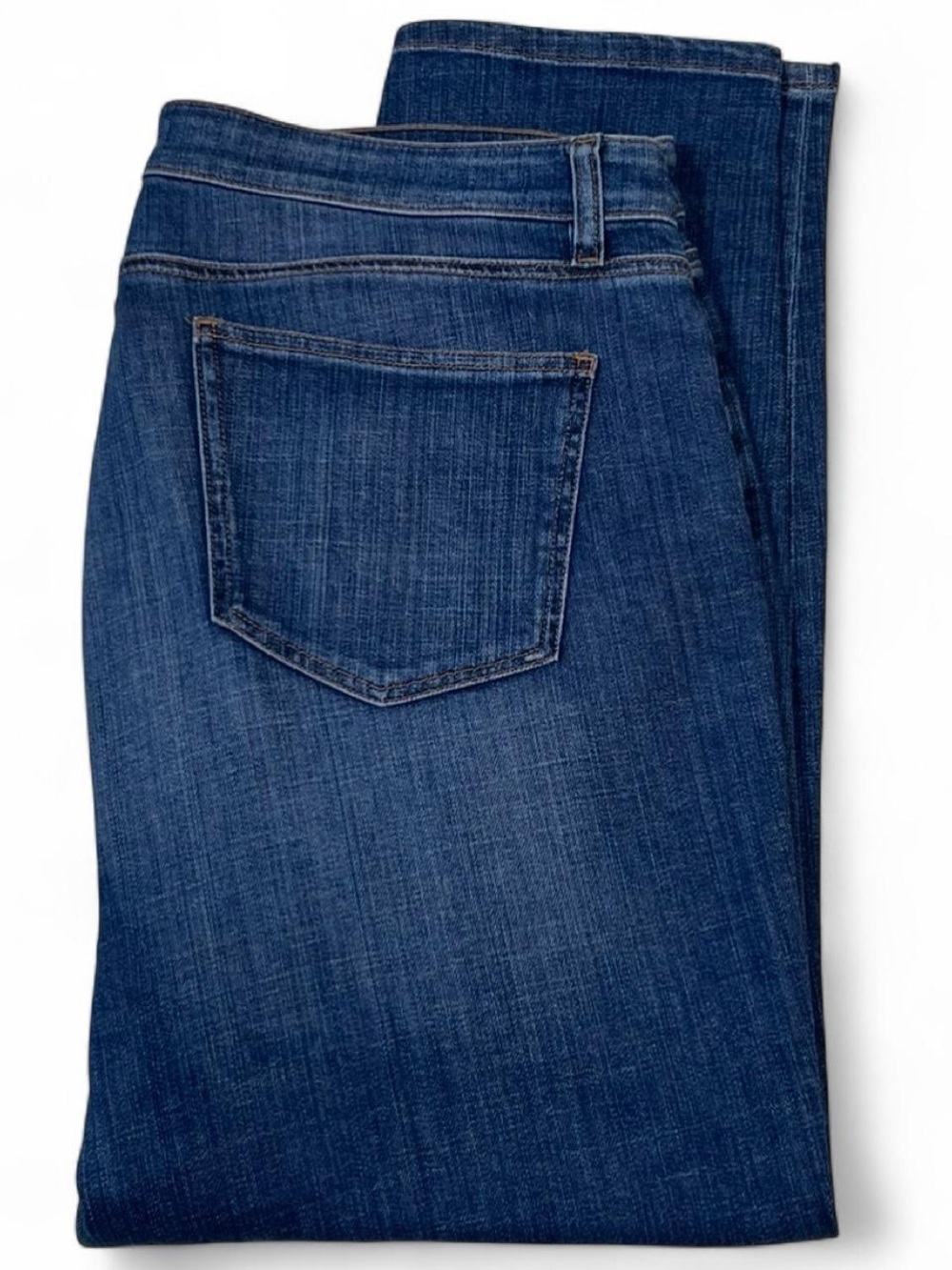 Eileen Fisher Organic Cotton Slim Fit Blue Denim Jeans Women’s Size 14P Petite